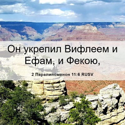 Picture 06 - 2 Паралипоменон 11:6 RUSV - Он укрепил Вифлеем и Ефам, - Bible Verse Picture
