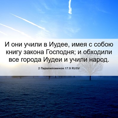 Picture 06 - 2 Паралипоменон 17:9 RUSV - И они учили в Иудее, имея с - Bible Verse Picture