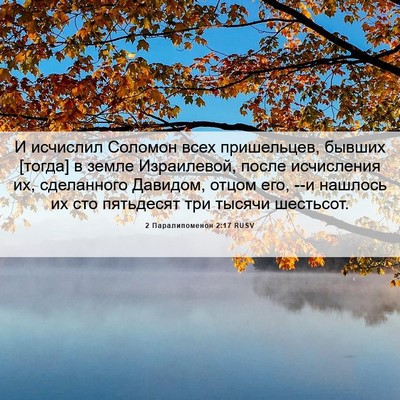 Picture 06 - 2 Паралипоменон 2:17 RUSV - И исчислил Соломон всех - Bible Verse Picture