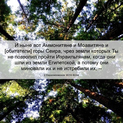 Picture 06 - 2 Паралипоменон 20:10 RUSV - И ныне вот Аммонитяне и - Bible Verse Picture