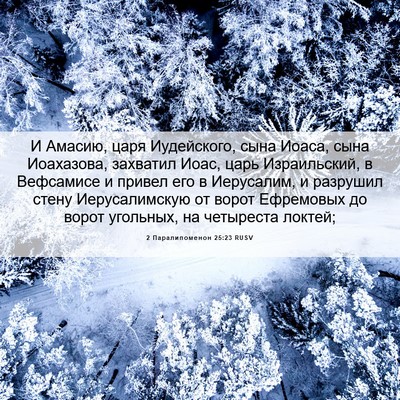 Picture 06 - 2 Паралипоменон 25:23 RUSV - И Амасию, царя Иудейского, - Bible Verse Picture