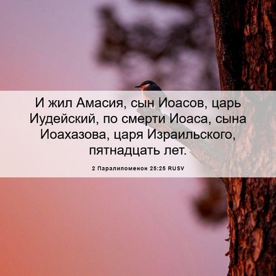 Picture 06 - 2 Паралипоменон 25:25 RUSV - И жил Амасия, сын Иоасов, - Bible Verse Picture