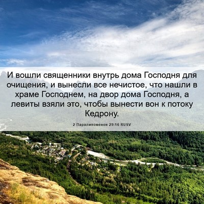 Picture 06 - 2 Паралипоменон 29:16 RUSV - И вошли священники внутрь - Bible Verse Picture