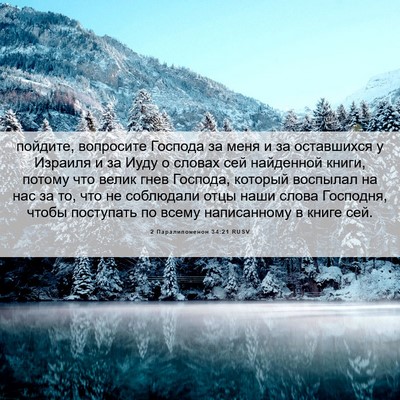Picture 06 - 2 Паралипоменон 34:21 RUSV - пойдите, вопросите Господа - Bible Verse Picture