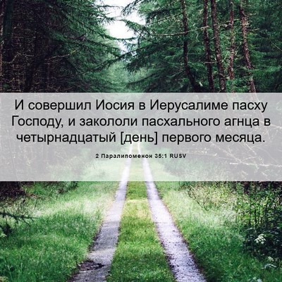 Picture 06 - 2 Паралипоменон 35:1 RUSV - И совершил Иосия в - Bible Verse Picture
