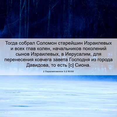 Picture 06 - 2 Паралипоменон 5:2 RUSV - Тогда собрал Соломон - Bible Verse Picture