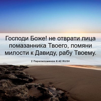 Picture 06 - 2 Паралипоменон 6:42 RUSV - Господи Боже! не отврати - Bible Verse Picture