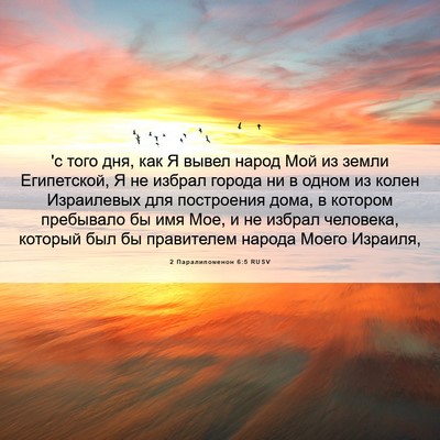 Picture 06 - 2 Паралипоменон 6:5 RUSV - 'с того дня, как Я вывел - Bible Verse Picture