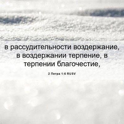 Picture 06 - 2 Петра 1:6 RUSV - в рассудительности - Bible Verse Picture