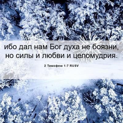 Picture 06 - 2 Тимофею 1:7 RUSV - ибо дал нам Бог духа не - Bible Verse Picture