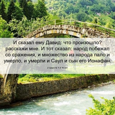 Picture 06 - 2 Царств 1:4 RUSV - И сказал ему Давид: что - Bible Verse Picture