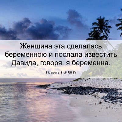 Picture 06 - 2 Царств 11:5 RUSV - Женщина эта сделалась - Bible Verse Picture