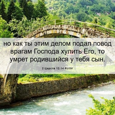 Picture 06 - 2 Царств 12:14 RUSV - но как ты этим делом подал - Bible Verse Picture