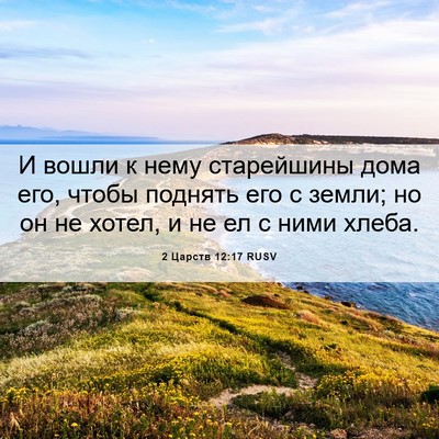 Picture 06 - 2 Царств 12:17 RUSV - И вошли к нему старейшины - Bible Verse Picture