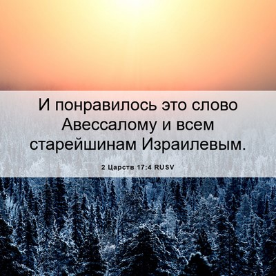 Picture 06 - 2 Царств 17:4 RUSV - И понравилось это слово - Bible Verse Picture