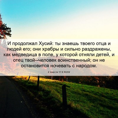 Picture 06 - 2 Царств 17:8 RUSV - И продолжал Хусий: ты - Bible Verse Picture