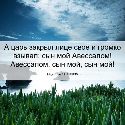 Picture 06 - 2 Царств 19:4 RUSV - А царь закрыл лице свое и - Bible Verse Picture