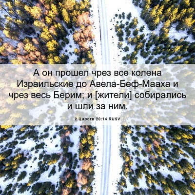 Picture 06 - 2 Царств 20:14 RUSV - А он прошел чрез все колена - Bible Verse Picture