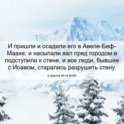 Picture 06 - 2 Царств 20:15 RUSV - И пришли и осадили его в - Bible Verse Picture