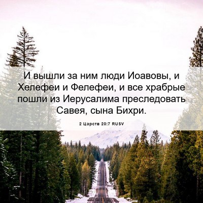 Picture 06 - 2 Царств 20:7 RUSV - И вышли за ним люди - Bible Verse Picture