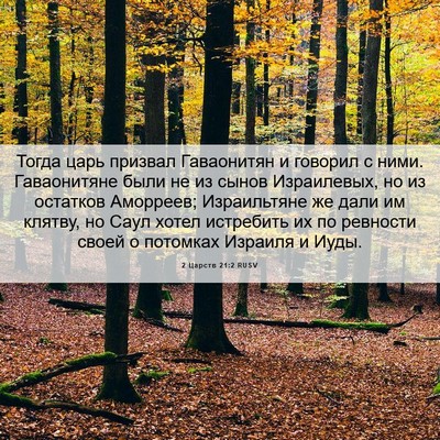 Picture 06 - 2 Царств 21:2 RUSV - Тогда царь призвал - Bible Verse Picture