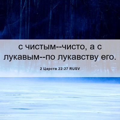 Picture 06 - 2 Царств 22:27 RUSV - с чистым--чисто, а с - Bible Verse Picture