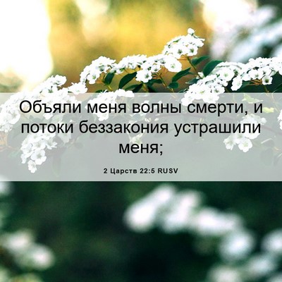 Picture 06 - 2 Царств 22:5 RUSV - Объяли меня волны смерти, и - Bible Verse Picture