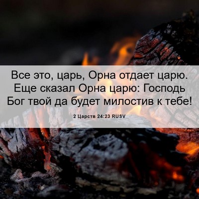 Picture 06 - 2 Царств 24:23 RUSV - Все это, царь, Орна отдает - Bible Verse Picture