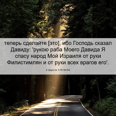 Picture 06 - 2 Царств 3:18 RUSV - теперь сделайте [это], ибо - Bible Verse Picture