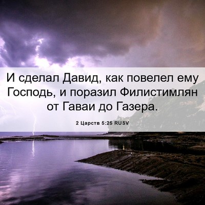 Picture 06 - 2 Царств 5:25 RUSV - И сделал Давид, как повелел - Bible Verse Picture