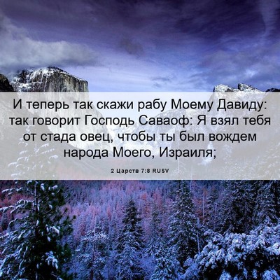 Picture 06 - 2 Царств 7:8 RUSV - И теперь так скажи рабу - Bible Verse Picture