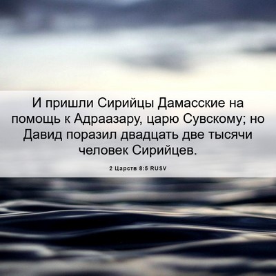 Picture 06 - 2 Царств 8:5 RUSV - И пришли Сирийцы Дамасские - Bible Verse Picture