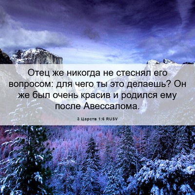 Picture 06 - 3 Царств 1:6 RUSV - Отец же никогда не стеснял - Bible Verse Picture