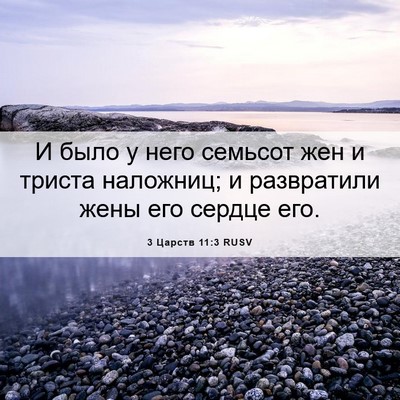 Picture 06 - 3 Царств 11:3 RUSV - И было у него семьсот жен и - Bible Verse Picture