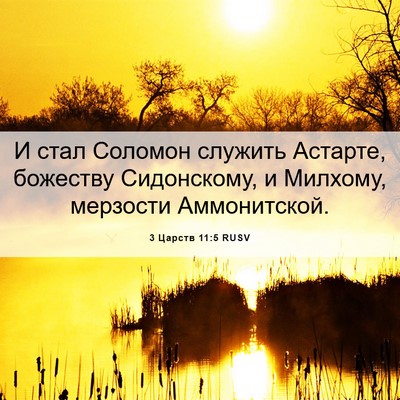 Picture 06 - 3 Царств 11:5 RUSV - И стал Соломон служить - Bible Verse Picture