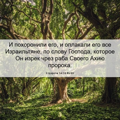 Picture 06 - 3 Царств 14:18 RUSV - И похоронили его, и - Bible Verse Picture