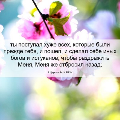 Picture 06 - 3 Царств 14:9 RUSV - ты поступал хуже всех, - Bible Verse Picture