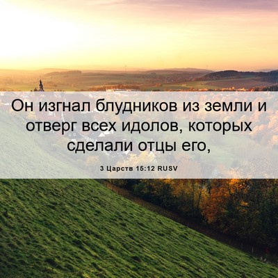 Picture 06 - 3 Царств 15:12 RUSV - Он изгнал блудников из - Bible Verse Picture