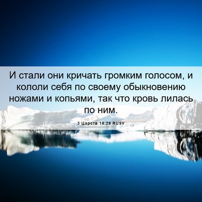 Picture 06 - 3 Царств 18:28 RUSV - И стали они кричать - Bible Verse Picture