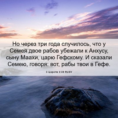Picture 06 - 3 Царств 2:39 RUSV - Но через три года - Bible Verse Picture