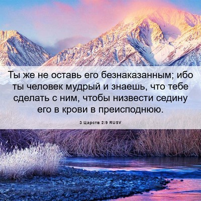 Picture 06 - 3 Царств 2:9 RUSV - Ты же не оставь его - Bible Verse Picture