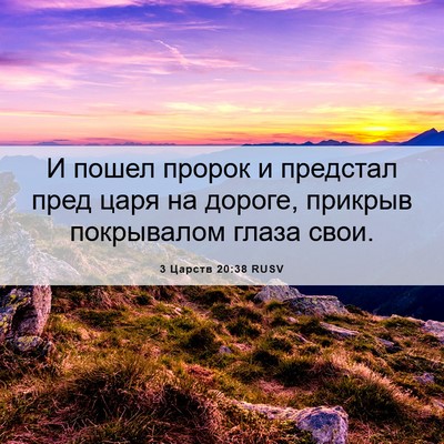 Picture 06 - 3 Царств 20:38 RUSV - И пошел пророк и предстал - Bible Verse Picture