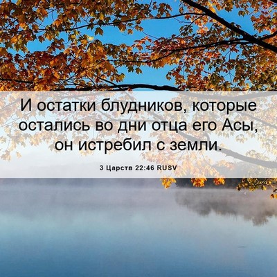 Picture 06 - 3 Царств 22:46 RUSV - И остатки блудников, - Bible Verse Picture