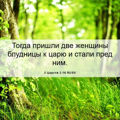 Picture 06 - 3 Царств 3:16 RUSV - Тогда пришли две женщины - Bible Verse Picture
