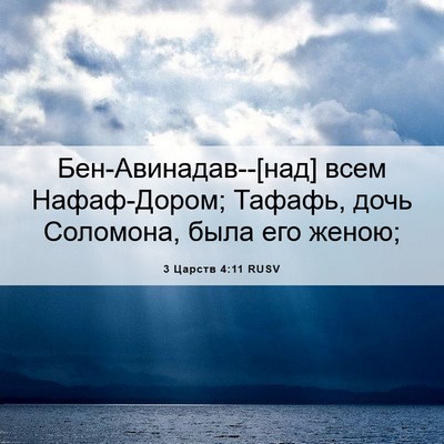 Picture 06 - 3 Царств 4:11 RUSV - Бен-Авинадав--[над] всем - Bible Verse Picture