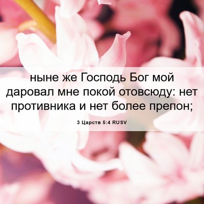 Picture 06 - 3 Царств 5:4 RUSV - ныне же Господь Бог мой - Bible Verse Picture
