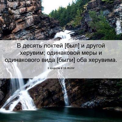 Picture 06 - 3 Царств 6:25 RUSV - В десять локтей [был] и - Bible Verse Picture