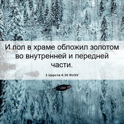 Picture 06 - 3 Царств 6:30 RUSV - И пол в храме обложил - Bible Verse Picture