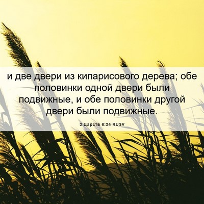 Picture 06 - 3 Царств 6:34 RUSV - и две двери из - Bible Verse Picture