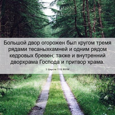 Picture 06 - 3 Царств 7:12 RUSV - Большой двор огорожен был - Bible Verse Picture